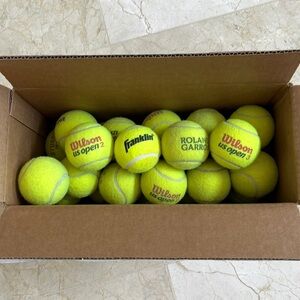 25 USED Practice tennis balls